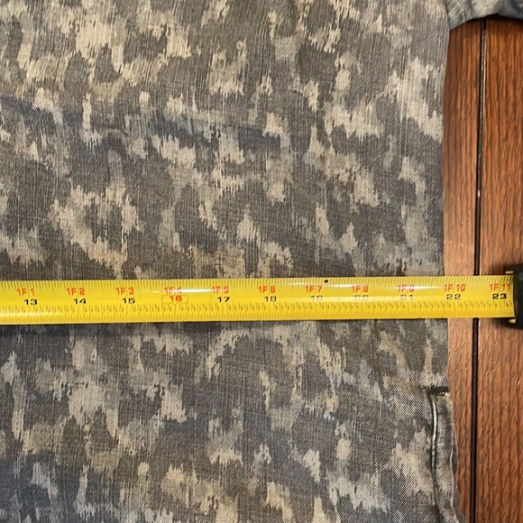 Chelsea & Theodore Popover Shirt Dress. Tencel.  XL. Gray green pattern - Picture 5 of 6